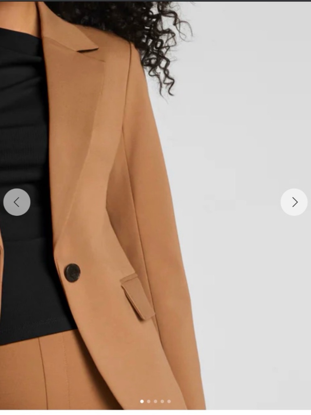 SPANX Tailored Camel Blazer with Single Button - Picture 3 of 7